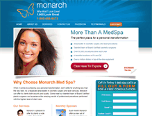 Tablet Screenshot of monarchmedspa.com